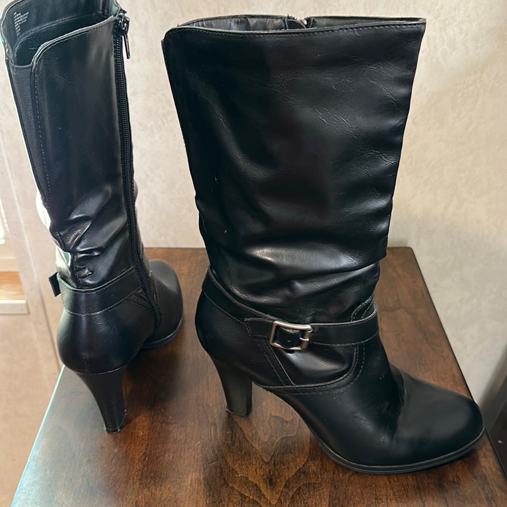Black 3.5 inch boots Arizona Jeans size 10